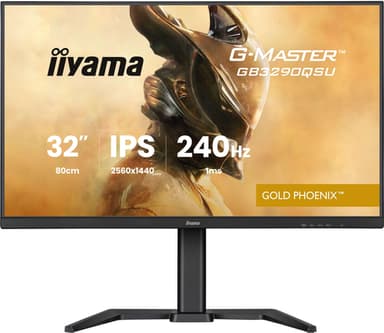 iiyama G-MASTER GB3290QSU-B1 computer monitor 80 cm (31.5") 2560 x 1440 pixels Quad HD LED Black view 2