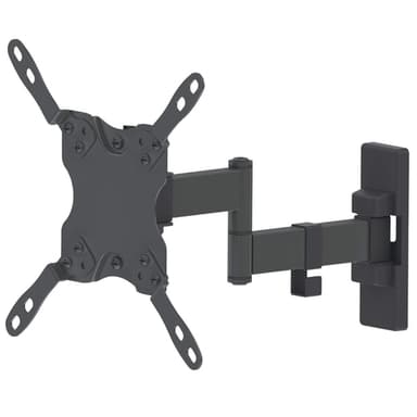 Manhattan Wall Mount for TV & Monitors (Full Motion), For screens 13" to 42", VESA compatibility: all between 75x75mm to 200x200mm - check the dimensions of the four mounting holes on back of screen to ensure it fits, Max 20kg, Black, Bracket view 1