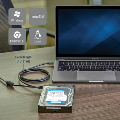 StarTech.com USB 3.1 (10Gbps) Adapter Cable for 2.5”/3.5” SATA Drives - USB-C view 8