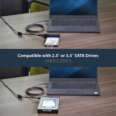 StarTech.com USB 3.1 (10Gbps) Adapter Cable for 2.5”/3.5” SATA Drives - USB-C view 7