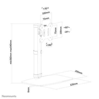 Neomounts FPMA-D890WHITE Monitor stand 10-30" view 9