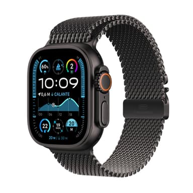 Apple Watch Ultra 2 GPS + Cellular 49mm Black Titanium Case with Black Titanium Milanese Loop - L view 1
