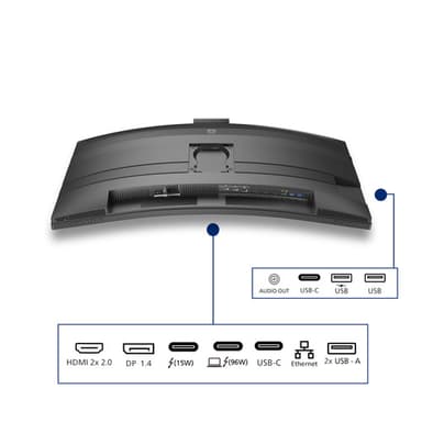 Philips 6000 series 34B2U6603CH/00 computer monitor 86.4 cm (34") 3440 x 1440 pixels Wide Quad HD LCD Grey view 5