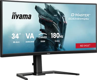 iiyama G-MASTER GCB3484WQSU-B1 computer monitor 86.4 cm (34") 3440 x 1440 pixels UltraWide Quad HD LED Black view 1