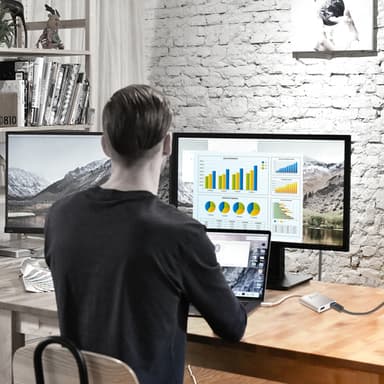 j5create JUA365 USB™ 3.0 to Dual HDMI Multi-Monitor Adapter, Silver view 4