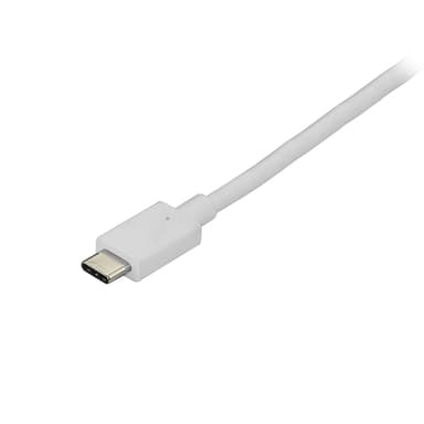 StarTech.com 6ft/1.8m USB C to DisplayPort 1.2 Cable 4K 60Hz - USB-C to DisplayPort Adapter Cable HBR2 - USB Type-C DP Alt Mode to DP Monitor Video Cable - Works w/ Thunderbolt 3 - White view 3