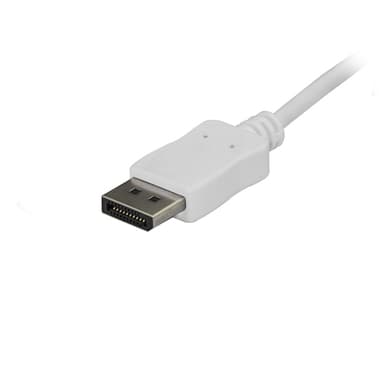 StarTech.com 6ft/1.8m USB C to DisplayPort 1.2 Cable 4K 60Hz - USB-C to DisplayPort Adapter Cable HBR2 - USB Type-C DP Alt Mode to DP Monitor Video Cable - Works w/ Thunderbolt 3 - White view 4