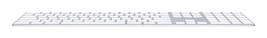 Apple Magic w/ Numeric Keypad keyboard Universal Bluetooth QWERTY Arabic Silver, White view 2