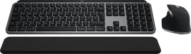 Logitech Master MX Keys S Combo for Mac keyboard Mouse included Home/Office RF Wireless + Bluetooth QWERTY UK English Aluminium, Black view 6
