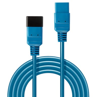 Lindy 1m IEC C19 to C20 Extension Cable, Blue view 2