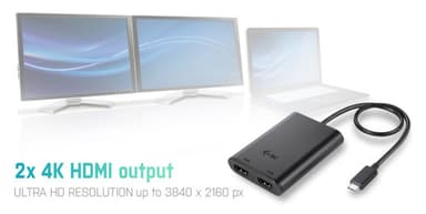 i-tec USB-C 3.1 Dual 4K HDMI Video Adapter view 5