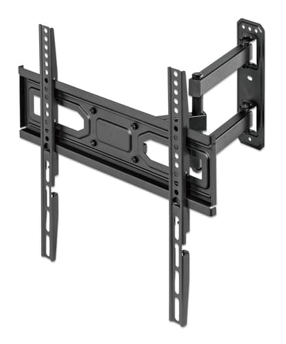 Manhattan Wall Mount for TV & Monitors (Full Motion), For screens 32" to 55", VESA compatibility: all between 100x100mm to 400x400mm - check the dimensions of the four mounting holes on back of screen to ensure it fits, Max 35kg, Black, Bracket