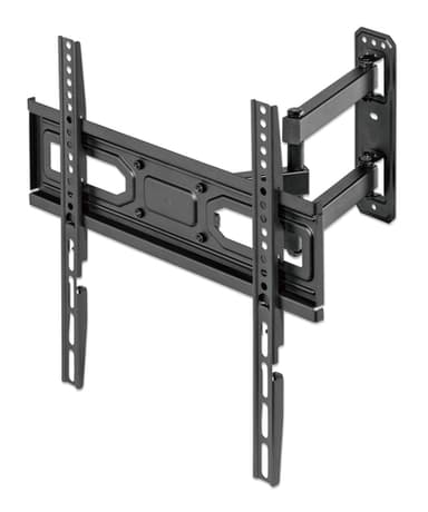 Manhattan Wall Mount for TV & Monitors (Full Motion), For screens 32" to 55", VESA compatibility: all between 100x100mm to 400x400mm - check the dimensions of the four mounting holes on back of screen to ensure it fits, Max 35kg, Black, Bracket view 1
