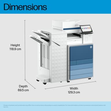 HP LaserJet Enterprise 8801z+ Multifunction Color Printer, Only Ethernet; Duplex; Copier, Scanner view 4