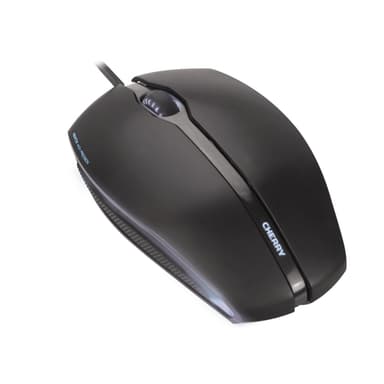 CHERRY GENTIX CORDED ILLUMINATED MOUSE, Black, USB view 1