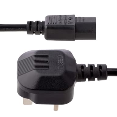 StarTech.com 10ft (3m) UK Computer Power Cable, 18AWG, BS 1363 to C13, 10A 250V, Black Replacement AC Power Cord, Kettle Lead / UK Power Cord, PC Power Supply Cable, TV/Monitor Power Cable view 3