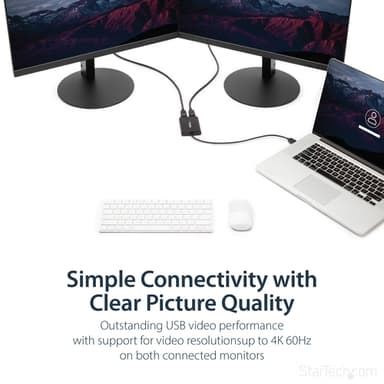 StarTech.com USB 3.0 to Dual DisplayPort Adapter - 4K 60Hz view 10