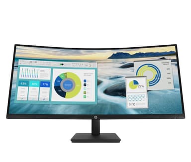 HP P34hc G4 WQHD USB-C Curved Monitor view 1