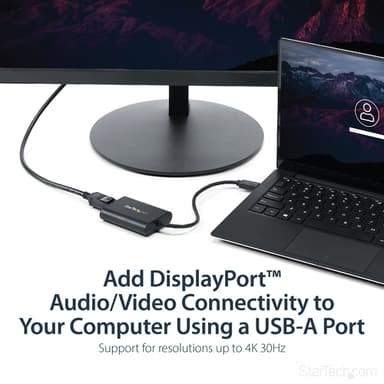 StarTech.com USB 3.0 to DisplayPort Adapter, USB DP Monitor Converter for Windows, 4K (no support for macOS/ChromeOS/Linux) - TAA view 8