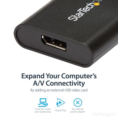 StarTech.com USB 3.0 to DisplayPort Adapter, USB DP Monitor Converter for Windows, 4K (no support for macOS/ChromeOS/Linux) - TAA view 9