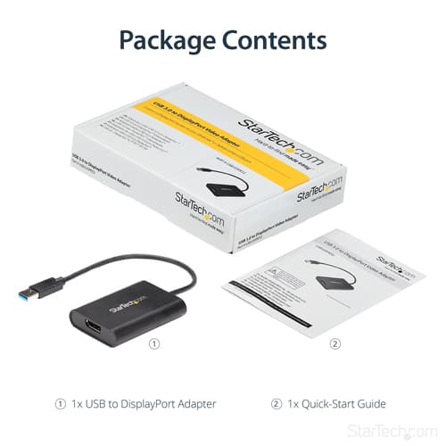 StarTech.com USB 3.0 to DisplayPort Adapter, USB DP Monitor Converter for Windows, 4K (no support for macOS/ChromeOS/Linux) - TAA