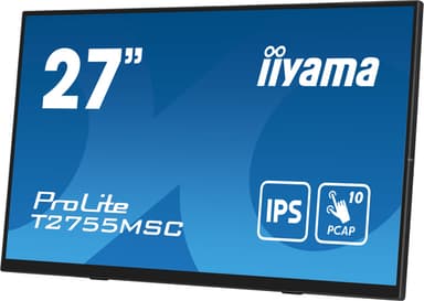 iiyama ProLite T2755MSC-B1 computer monitor 68.6 cm (27") 1920 x 1080 pixels Full HD LED Touchscreen Tabletop Black view 5