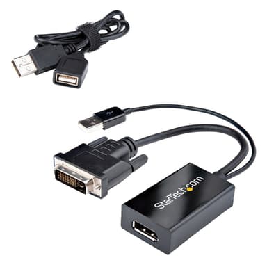 StarTech.com DVI to DisplayPort Adapter - USB Power - 1920 x 1200 - DVI to DisplayPort Converter - Video Adapter - DVI-D to DP view 9