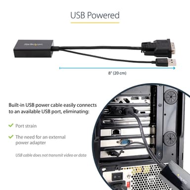 StarTech.com DVI to DisplayPort Adapter - USB Power - 1920 x 1200 - DVI to DisplayPort Converter - Video Adapter - DVI-D to DP view 12