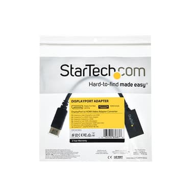 StarTech.com DisplayPort to HDMI Adapter - DP 1.2 to HDMI Video Converter 1080p - DP to HDMI Monitor/TV/Display Cable Adapter Dongle - Passive DP to HDMI Adapter - Latching DP Connector view 7