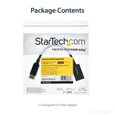 StarTech.com DisplayPort to HDMI Adapter - DP 1.2 to HDMI Video Converter 1080p - DP to HDMI Monitor/TV/Display Cable Adapter Dongle - Passive DP to HDMI Adapter - Latching DP Connector view 13