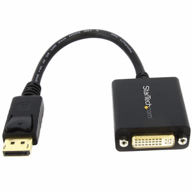 StarTech.com DisplayPort to DVI Adapter - DisplayPort to DVI-D Adapter Video Converter 1080p - DP 1.2 to DVI Monitor/Display Cable Adapter Dongle - DP to DVI Adapter - Latching DP Connector view 1