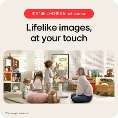 LG 32U889SA-W computer monitor 80 cm (31.5") 3840 x 2160 pixels 4K Ultra HD LCD Touchscreen White view 4