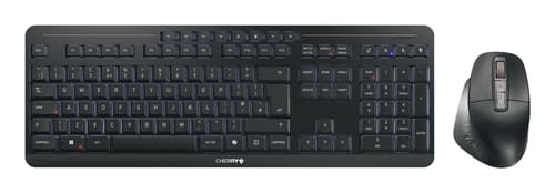CHERRY Stream desktop ultimate keyboard Mouse included Home/Office USB + RF Wireless + Bluetooth QWERTY UK English Black