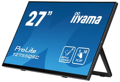 iiyama ProLite T2755QSC-B1 computer monitor 68.6 cm (27") 2560 x 1440 pixels Quad HD LCD Touchscreen Black view 2