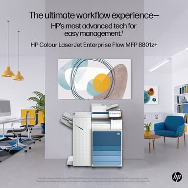HP LaserJet Enterprise 8801z+ Multifunction Color Printer, Only Ethernet; Duplex; Copier, Scanner view 6
