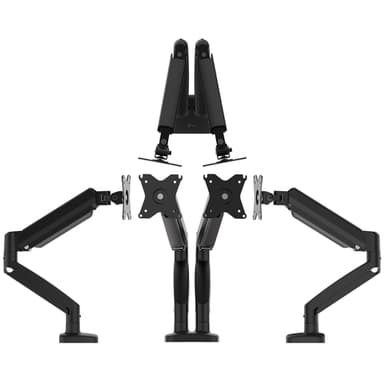 j5create JTSA102 Ergonomic Dual Monitor Mount, Black view 3
