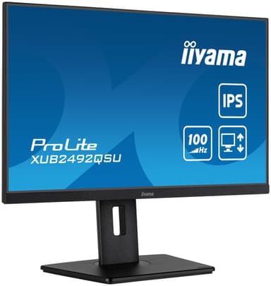 iiyama ProLite XUB2492QSU-B1 computer monitor 60.5 cm (23.8") 2560 x 1440 pixels Quad HD LED Black view 3