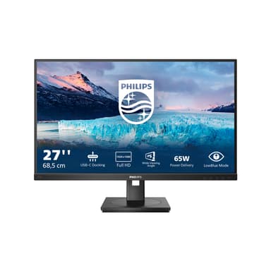 Philips S Line 273S1/00 computer monitor 68.6 cm (27") 1920 x 1080 pixels Full HD LCD Black view 1