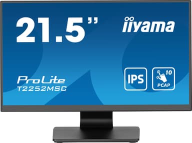 iiyama ProLite T2252MSC-B2 computer monitor 54.6 cm (21.5") 1920 x 1080 pixels Full HD LCD Touchscreen Black view 2