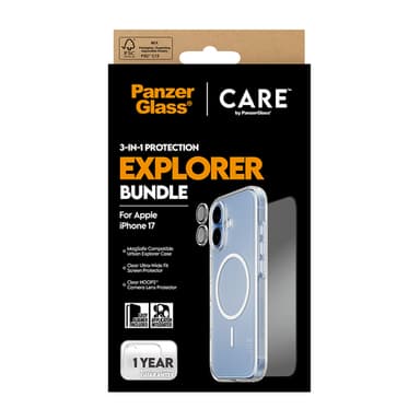 PanzerGlass ® | CARE by ® 3-in-1 Flagship Explorer Bundle iPhone 17 Clear screen protector Apple 1 pc(s) view 3