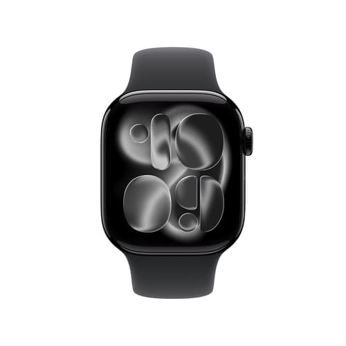 Apple Watch Series 11 GPS 42mm Jet Black Aluminium Case with Black Sport Band - M/L