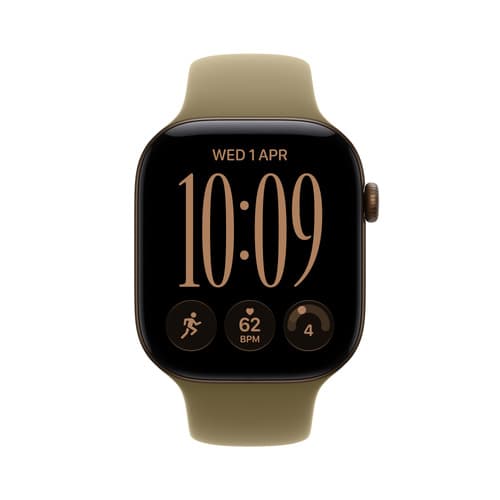 Apple Watch Series 12 GPS + Cellular 42mm Dark Bronze Aluminium Case with Olive Sport Band - S/M