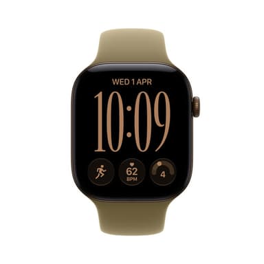 Apple Watch Series 12 GPS + Cellular 42mm Dark Bronze Aluminium Case with Olive Sport Band - S/M view 2