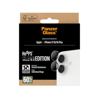 PanzerGlass ® Hoops® Camera Lens Protector Transparent iPhone 17 | iPhone 16 | 16 Plus Clear screen protector Apple 1 pc(s) view 3
