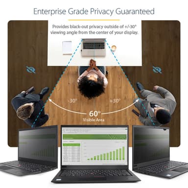 StarTech.com 15.6-inch 16:9 Gold Laptop Privacy Screen, Reversible Filter w/Enhanced Privacy, Computer Security Filter, Removable Screen Protector/Shield, +/- 30 Deg. view 8