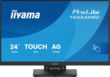 iiyama ProLite T2454MSC-B3AG computer monitor 60.5 cm (23.8") 1920 x 1080 pixels Full HD LED Touchscreen Multi-user Black view 2