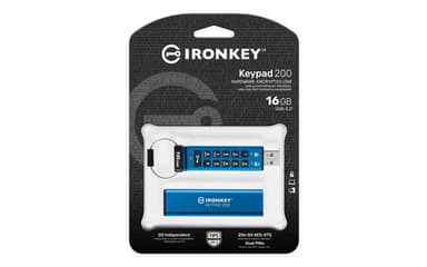 Kingston Technology IronKey 16GB Keypad 200, FIPS 140-3 Lvl 3 AES-256 Hardware Encrypted view 4