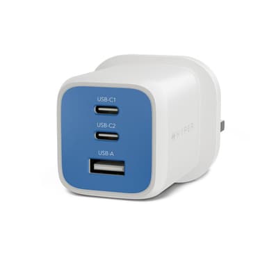 Targus HyperJuice Flex 65W GaN Laptop, Smartphone, Headset, Portable gaming console Blue, White AC Indoor view 1