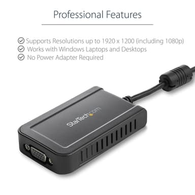 StarTech.com USB 2.0 to VGA Adapter, USB to VGA Monitor Converter for Windows, 1080p (no support for macOS/ChromeOS/Linux) - TAA view 9