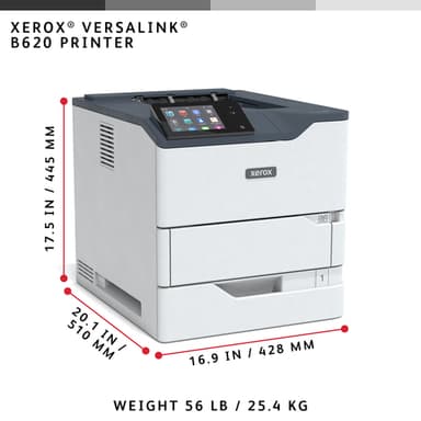 Xerox VersaLink B620 A4 61ppm Duplex Printer PS3 PCL5e/6 2 Trays 650 Sheets view 12